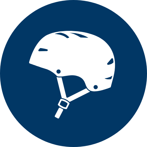 Helmet Safety Icon - Click here to go to helmet safety section